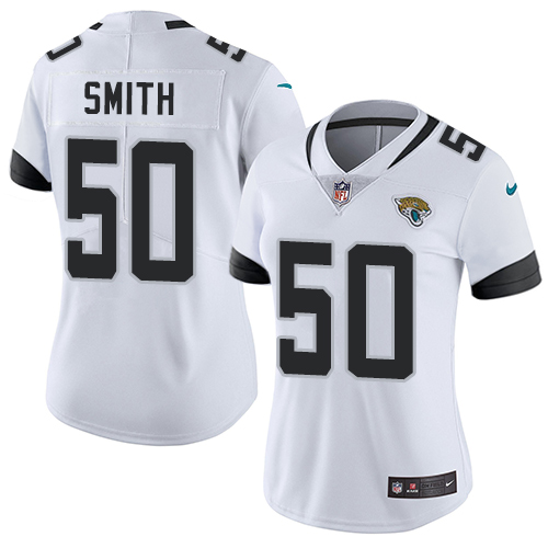 Nike Jacksonville Jaguars 50 Telvin Smith White Women Stitched NFL Vapor Untouchable Limited Jersey